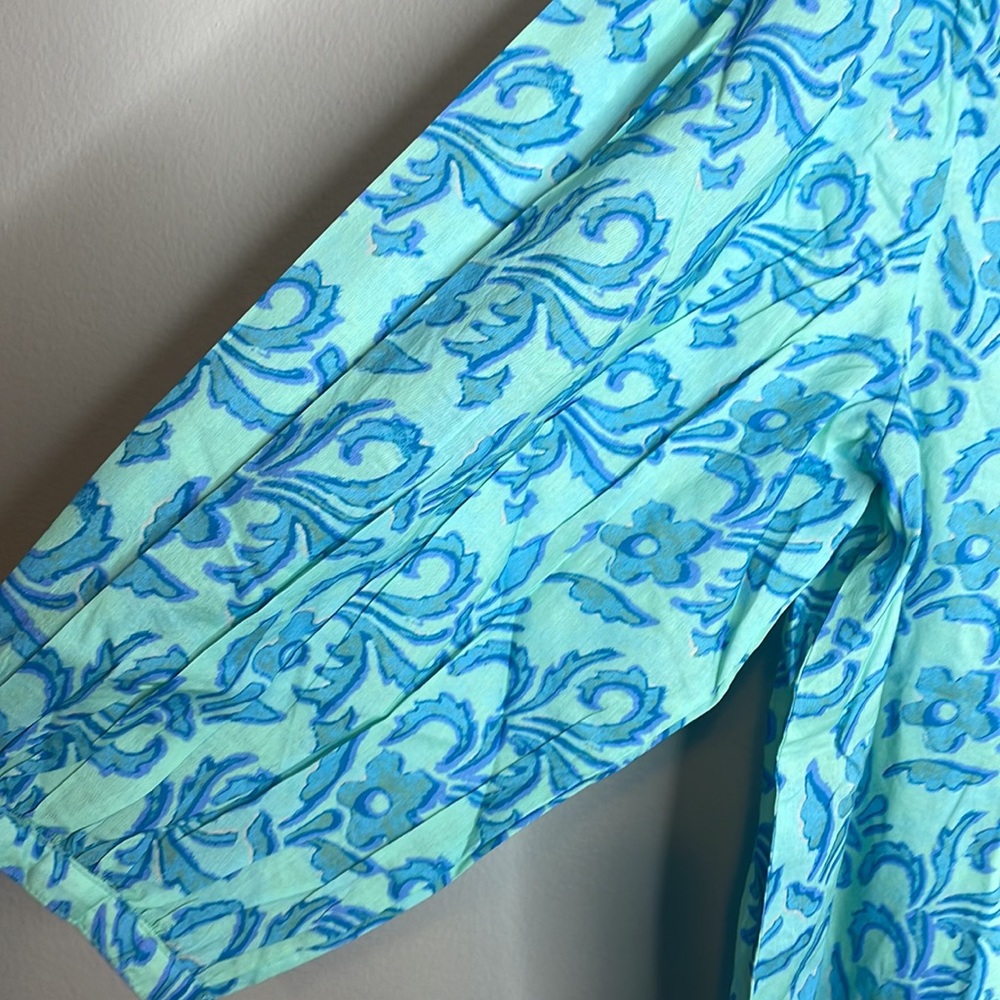 Sundance | Faron Aqua Print Top - Picture 4 of 8